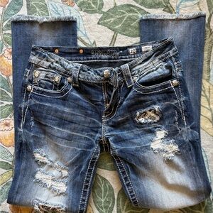 Miss Me Women's Blue Distressed Skinny Jeans
